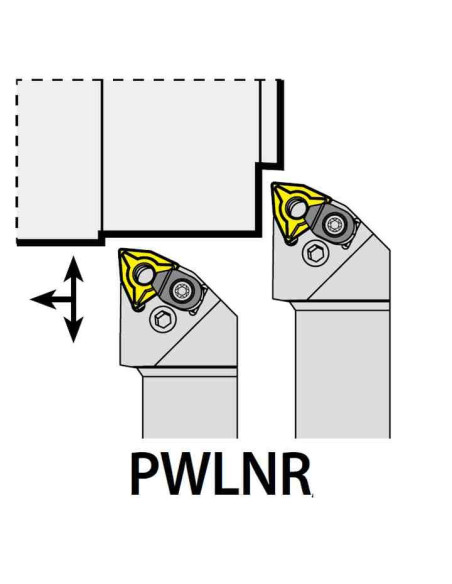 PWLNR2020K06, 20x20x125xRH/WN0604,  ISO Tekinimo laikiklis, YG-1