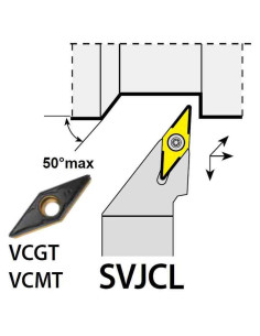 SVJCL1212F16, 12x12x80xLH/VC1604,  ISO Tekinimo laikiklis, YG-1