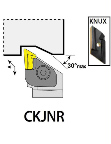 CKJNR2525M16, 25x25x150xRH/KNUX1604,  ISO Tekinimo laikiklis, YG-1