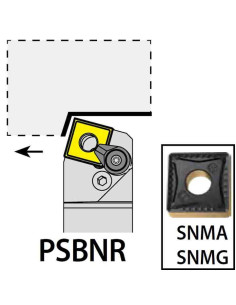 PSBNR2525M12C, 25x25x150xRH/SN1204,  ISO Tekinimo laikiklis, YG-1