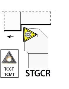 STGCR2020K16, 20x20x125xRH/TC16T3,  ISO Tekinimo laikiklis, YG-1