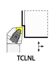 TCLNL2020K12, 20x20x125xLH/CN1204,  ISO Tekinimo laikiklis, YG-1