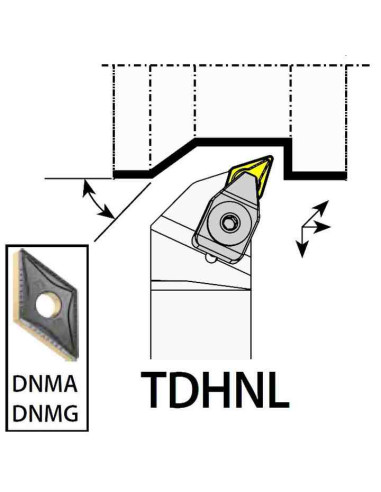 TDHNL2020K15, 20x20x125xLH/DN1506,  ISO Tekinimo laikiklis, YG-1