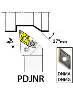 PDJNR3232P15C, 32x32x170xRH/DN1506,  ISO Tekinimo laikiklis, YG-1