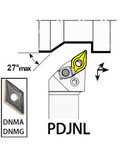 PDJNL2020K15C, 20x20x125xLH/DN1506,  ISO Tekinimo laikiklis, YG-1
