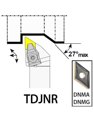 TDJNR3232P15, 32x32x170xRH/DN1506,  ISO Tekinimo laikiklis, YG-1