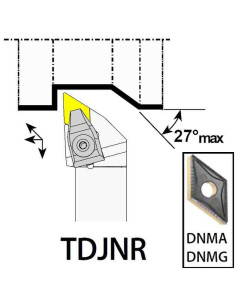 TDJNR2020K15, 20x20x125xRH/DN1506,  ISO Tekinimo laikiklis, YG-1