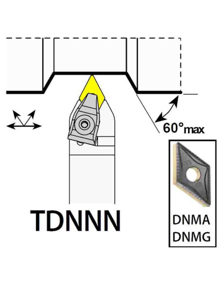 TDNNN2020K15, 20x20x125xNH/DN1506,  ISO Tekinimo laikiklis, YG-1