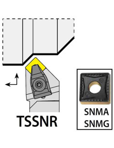 TSSNR2525M12, 25x25x150xRH/SN1204,  ISO Tekinimo laikiklis, YG-1