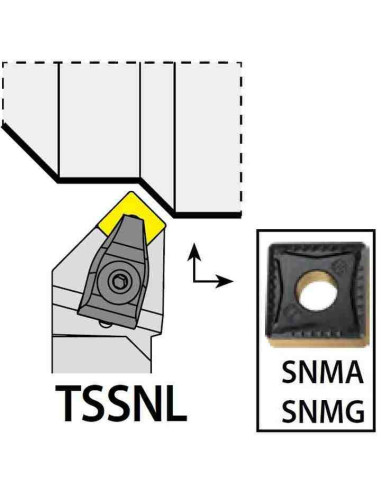 TSSNL3232P12, 32x32x170xLH/SN1204,  ISO Tekinimo laikiklis, YG-1
