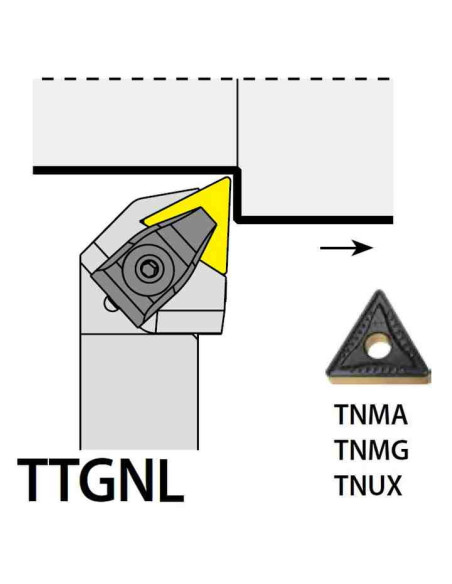 TTGNL2525M16, 25x25x150xLH/TN1604,  ISO Tekinimo laikiklis, YG-1