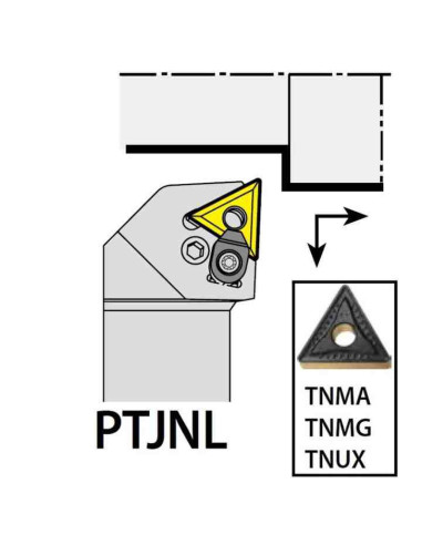 PTJNL2020K16, 20x20x125xLH/TN1604,  ISO Tekinimo laikiklis, YG-1