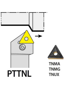 PTTNL2525M22C, 25x25x150xLH/TN2204,  ISO Tekinimo laikiklis, YG-1