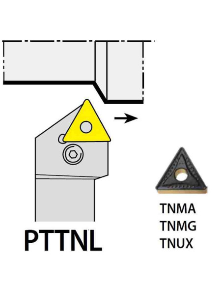 PTTNL3232P22C, 32x32x170xLH/TN2204,  ISO Tekinimo laikiklis, YG-1
