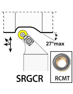 SRGCR3232P12C, 32x32x170xRH/RC1204,  ISO Tekinimo laikiklis, YG-1