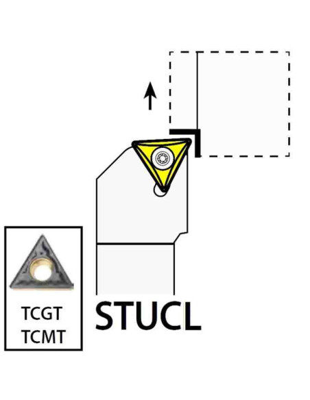STUCL3232P16, 32x32x170xLH/TC16T3,  ISO Tekinimo laikiklis, YG-1