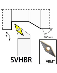 SVHBR3232P16, 32x32x170xRH/VB1604,  ISO Tekinimo laikiklis, YG-1