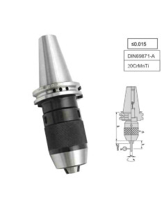 SK40-APU8-75 DIN69871, Gręžimo patronas, nuo 1 iki 8mm