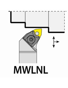 MWLNL2020K08, 20x20x125xLH/WN0804,  ISO Tekinimo laikiklis, YG-1