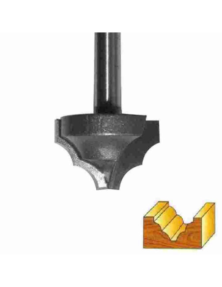 24mm Medžio freza su kietmetaline plokštele, laikiklis d-12,7mm