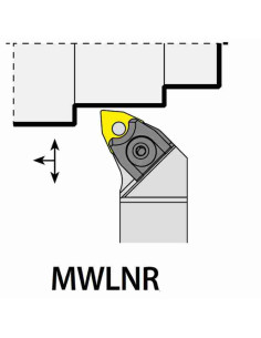 MWLNR1616H06, 16x16x100xRH/WN0604,  ISO Tekinimo laikiklis, YG-1