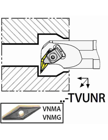 S32T-TVUNR16, 40x32x300xRH/VN1604,  ISO Turn Holder Internal, YG-1