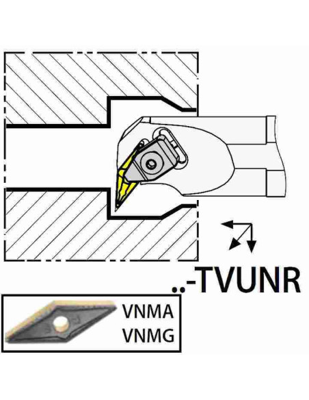 S32T-TVUNR16, 40x32x300xRH/VN1604,  ISO Turn Holder Internal, YG-1