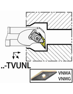 S25S-TVUNL16, 36x25x250xLH/VN1604,  ISO Turn Holder Internal, YG-1