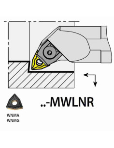 S16P-MWLNR06, 20x16x170xRH/WN0604,  ISO Turn Holder Internal, YG-1