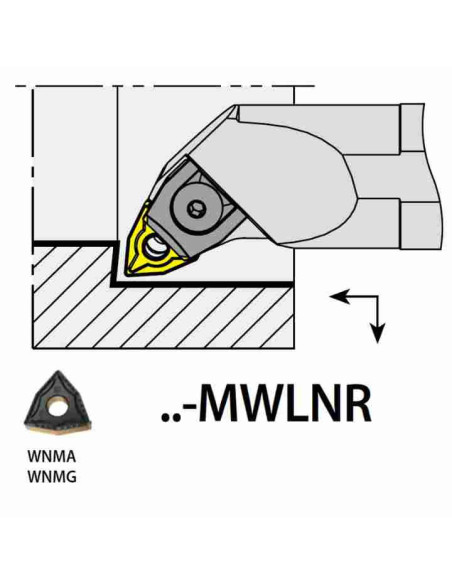S16P-MWLNR06, 20x16x170xRH/WN0604,  ISO Turn Holder Internal, YG-1