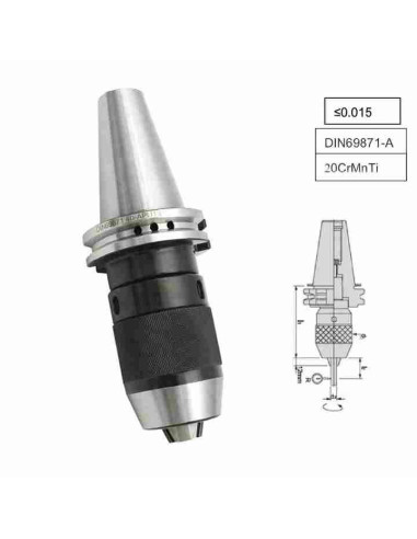 SK40-APU16-100 DIN69871, Gręžimo patronas, nuo 1 iki 16mm