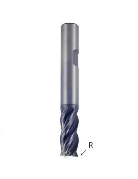 4mm (R0,3) x8x6wx54, Z4, kietmetalinė freza Nerūdijančiam, V7 TiAlN, YG1, GMF55040