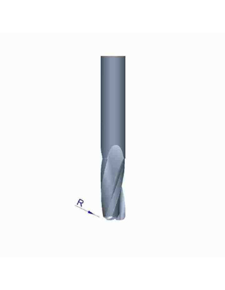 R-2 x 12mm, 22x12x80, Z-3, Kietmetalio freza, medienai, V704.120.022.080.R2