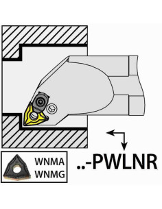 A50U-PWLNR08C, 63x50x350xRH/WN0804,  ISO Turn Holder Internal, YG-1