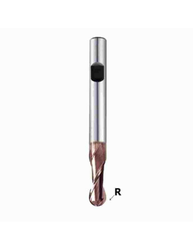 R8.0x16mm, 32x16x123, Z-2, Freza radiusinė, ilga, DIN1889, HSS-PM, TiAlN, YG-1,  GAA32160