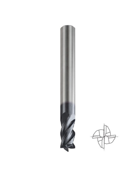 10mm 22x10x72, Z4, Freza kietmetalinė su X danga nerūdijančiam plienui, YG-1