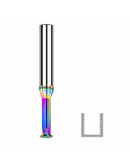 M4.0x0.7 Kietmetalinė, freza sriegiui 12x4x50, Z3, T1, DLC danga