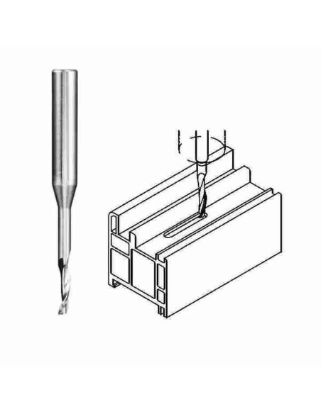 8mm, 30/70x8x100, Z1 Freza HSSE aliuminio profiliams