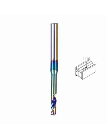 8mm, 30/70x8x100, Z-1 Kietmetalio freza DLC, aliuminio profiliams, DLCAL-D8-30/70