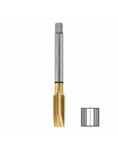 M30x3.5, Sriegiklis, kiaurai kiaurymei, HSSE, YG-1, COMBO, su TiN danga