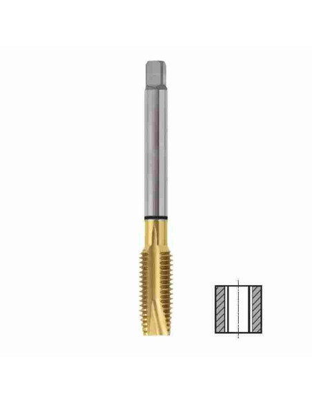 M30x3.5, Sriegiklis, kiaurai kiaurymei, HSSE, YG-1, COMBO, su TiN danga