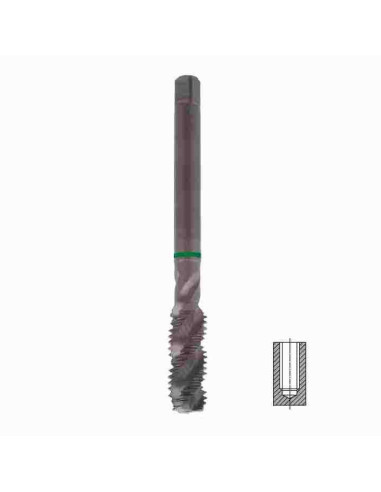 M6x1, Sriegiklis aklai kiaurymei HSS-PM, Combo, su VAP danga, YG-1, TQ744316