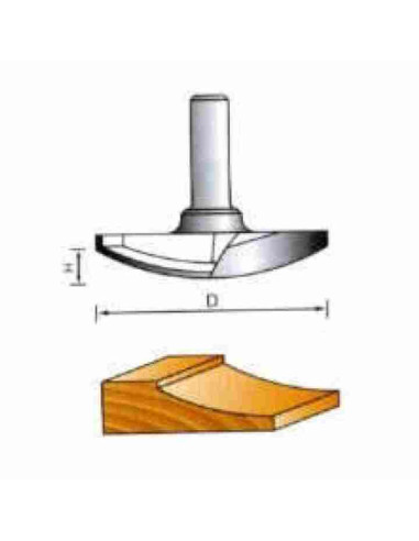D-76.2mm, 10x12,7x60, Z2, Freza, nepilno radiuso