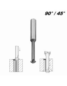 4mm, 16x4x50, viršutinių ir apatinių briaunų freza, 90°/45° Z4, CARBIDEN