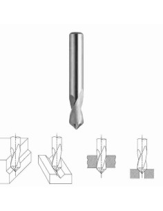 V Type 90°, Z2, 5mm, Gręžimo ir frezavimo įrankis, CARBIDEN