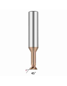 4/45°x9x4x50, Z4, Briaunų freza apatinė vienpusė kietm., TISIN