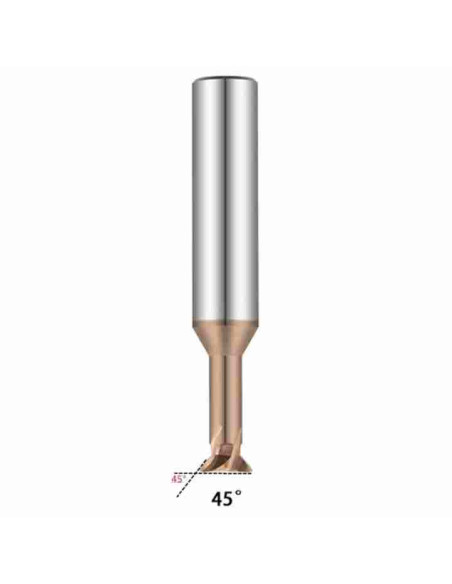 5/45°x11x6x50, Z4, Briaunų freza apatinė vienpusė kietm., TISIN