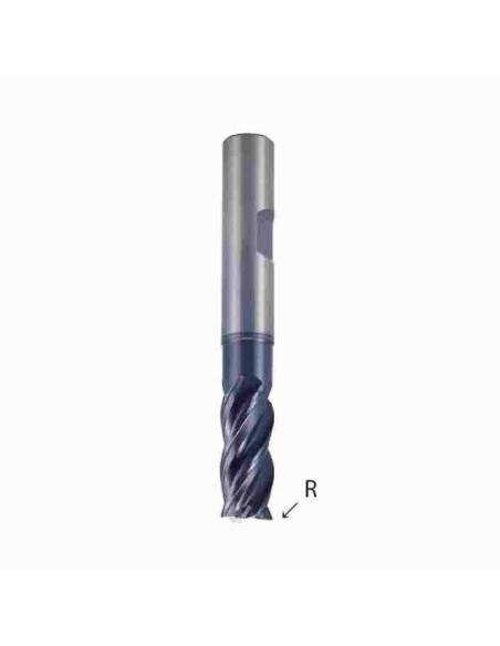 4mm (R0,3)  x 8 (15 x 3,7)  x 6w x 57, Z-4, V7, TiAlN, kietmetalinė freza, YG1, GMF63040