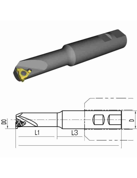 SMT35-32S22 Sriegio ir griovelių frezavimo laikiklis, CARBIDEN
