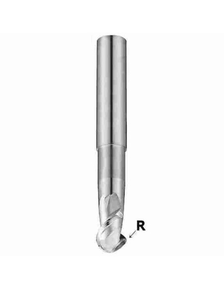 8(4,00) x 8 x 7(30) x 65mm, YG1, Radiusinė, kietmetalinė freza aliuminiui, E5910080
